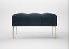 Quadro Ottoman Siena Cotton Deep Sea / Stainless Steel