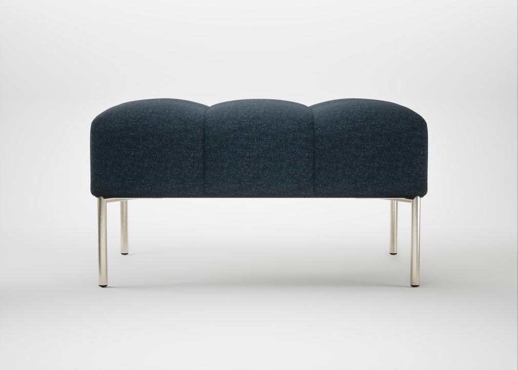 Quadro Ottoman Siena Cotton Deep Sea / Stainless Steel
