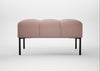 Quadro Ottoman Siena Cotton Dusky Pink / Black