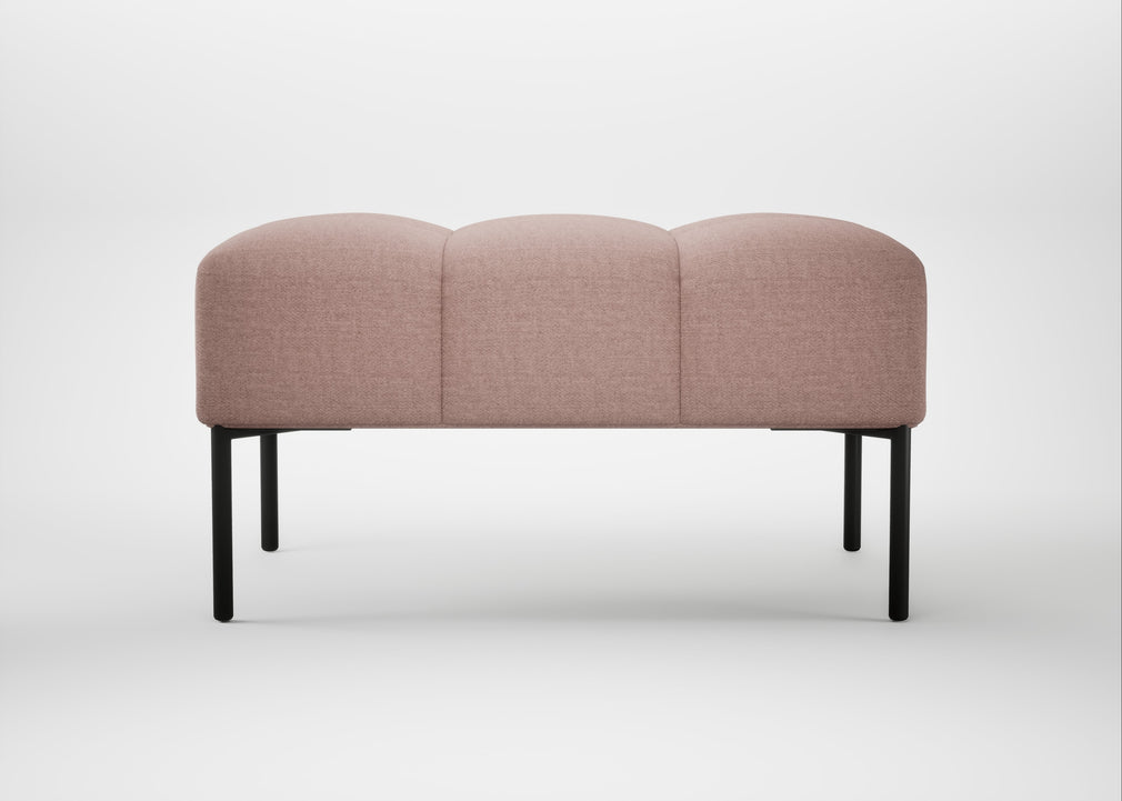 Quadro Ottoman Siena Cotton Dusky Pink / Black