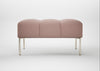 Quadro Ottoman Siena Cotton Dusky Pink / Stainless Steel