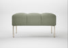 Quadro Ottoman Siena Cotton Pistachio / Stainless Steel