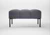 Quadro Ottoman Siena Cotton Shale Grey / Black