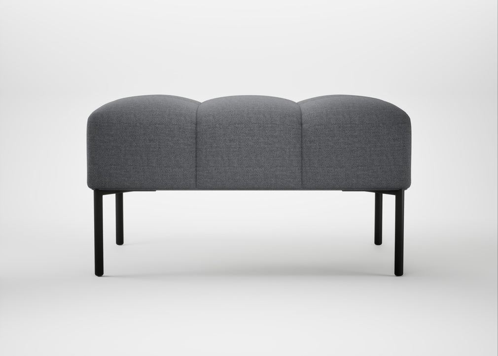 Quadro Ottoman Siena Cotton Shale Grey / Black