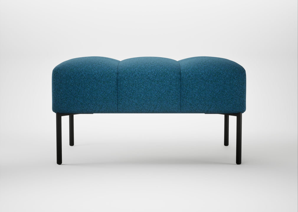 Quadro Ottoman St Moritz Wool Blue / Black