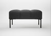 Quadro Ottoman St Moritz Wool Grey / Black