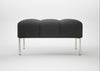 Quadro Ottoman St Moritz Wool Grey / Stainless Steel