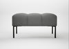 Quadro Ottoman St Moritz Wool Light Grey / Black