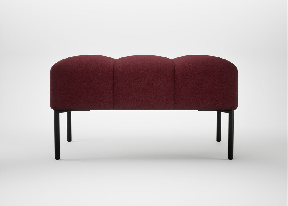 Quadro Ottoman St Moritz Wool Red / Black