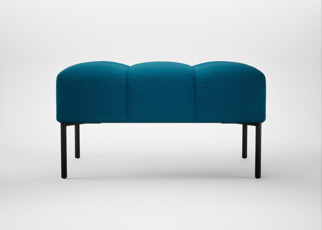 Quadro Ottoman St Moritz Wool Teal / Black