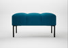 Quadro Ottoman St Moritz Wool Teal / Black