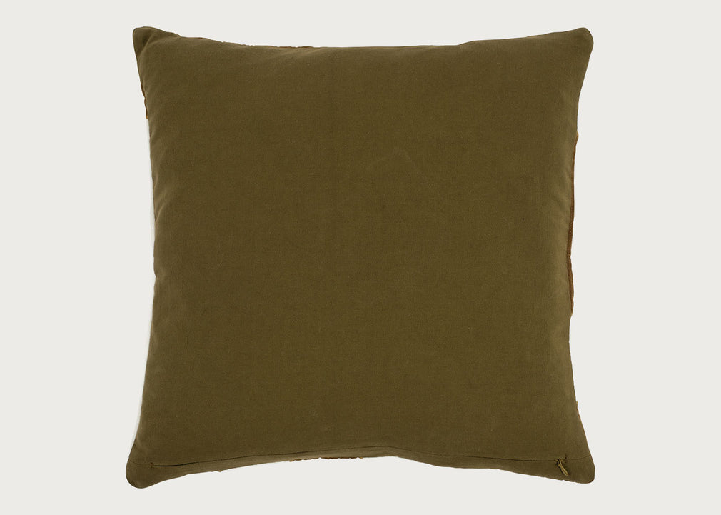 Heal's 59 Cushion Olive & Cream 45 x 45cm