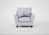 Torino Armchair Broad Weave Tin / Black