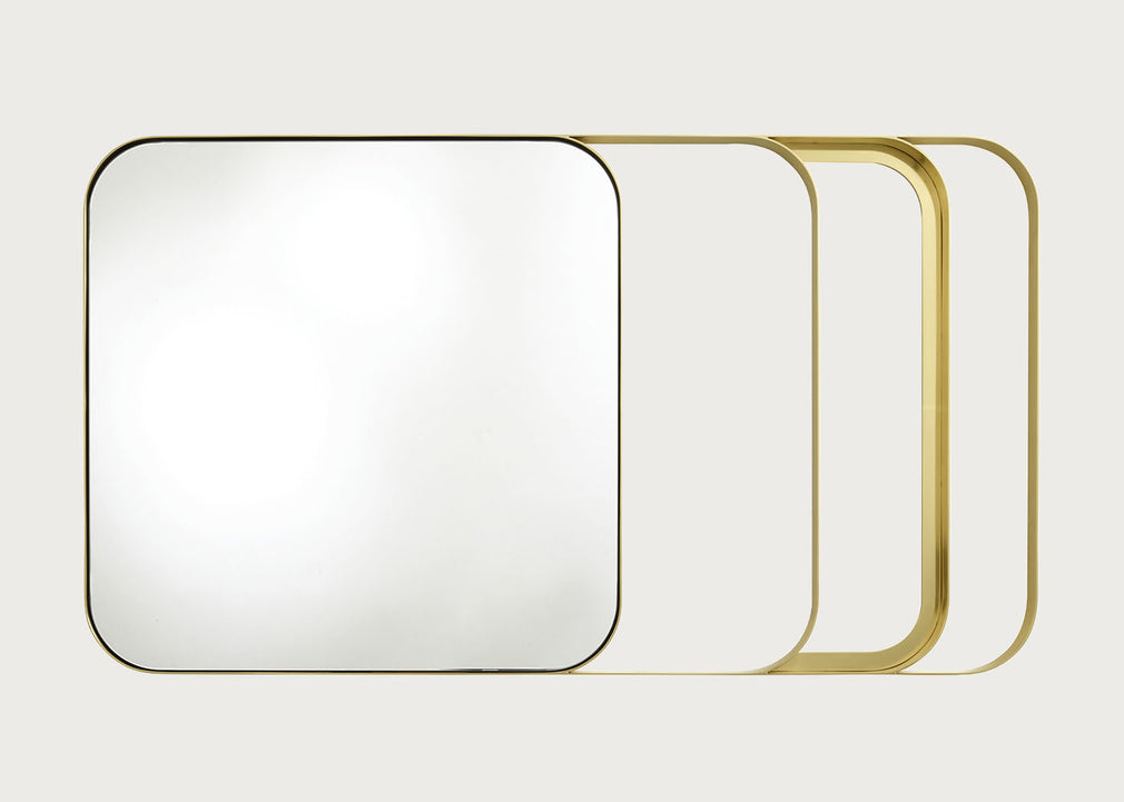 Good Vibes Mirror Brass