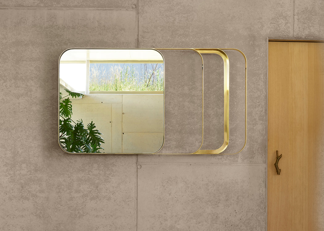 Good Vibes Mirror Brass
