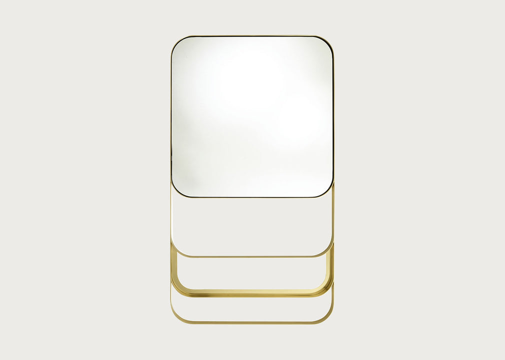 Good Vibes Mirror Brass