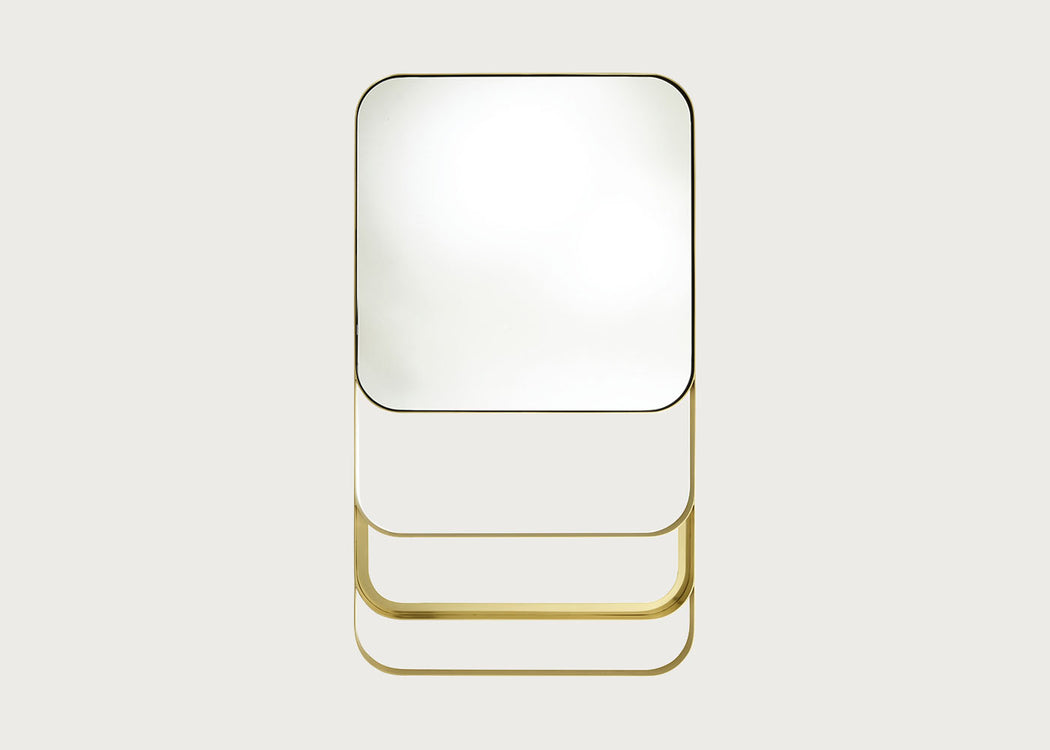 Good Vibes Mirror Brass
