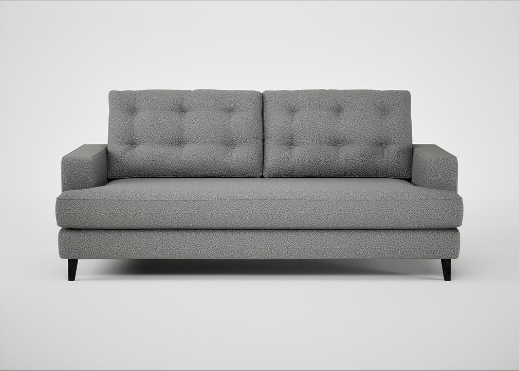 Mistral 3 Seater Sofa Boucle Steel / Black