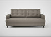 Mistral 3 Seater Sofa Broad Weave Pebble / Black