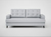 Mistral 3 Seater Sofa Broad Weave Tin / Black
