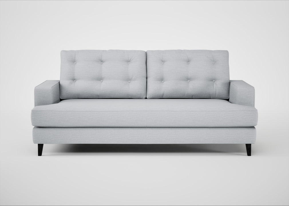 Mistral 3 Seater Sofa Broad Weave Tin / Black