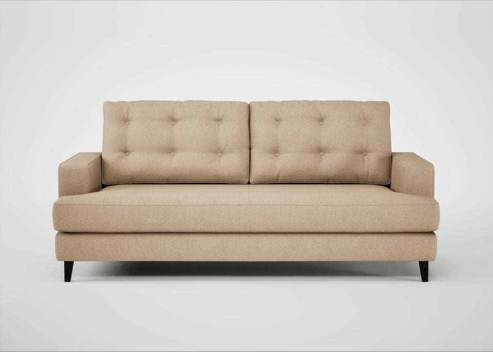 Mistral 3 Seater Sofa Capelo Linen-Cotton Bamboo / Black