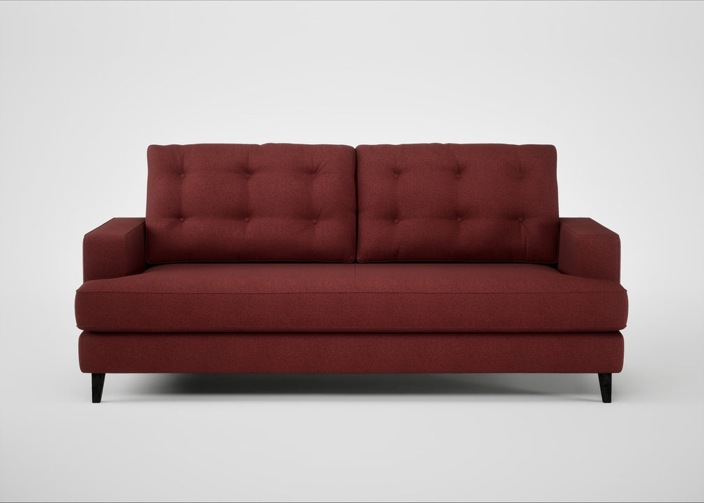 Mistral 3 Seater Sofa Capelo Linen-Cotton Etruscan Red / Black