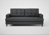 Mistral 3 Seater Sofa Melton Wool Granite / Black