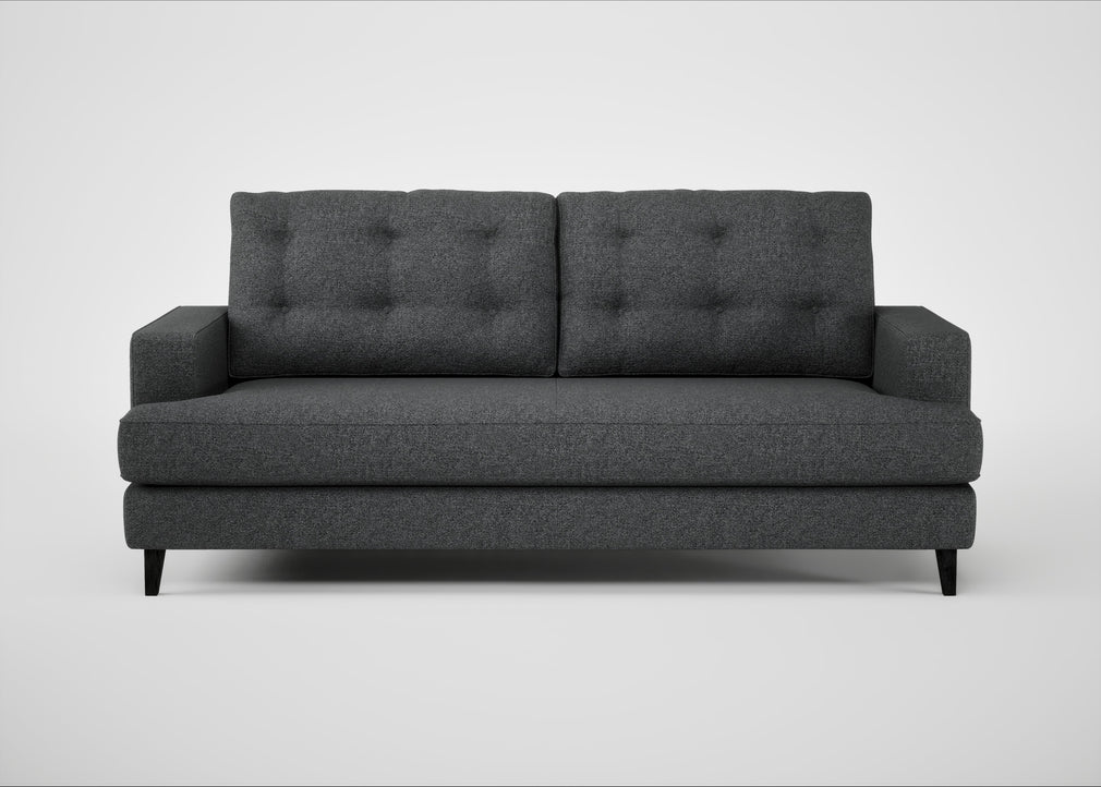 Mistral 3 Seater Sofa Melton Wool Granite / Black