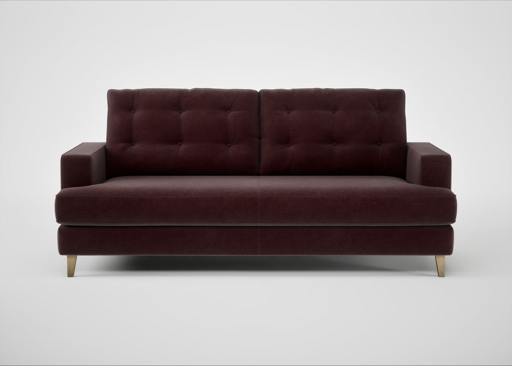 Mistral 3 Seater Sofa Smart Luxe Velvet Acorn / Natural