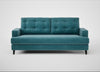Mistral 3 Seater Sofa Smart Luxe Velvet Airforce Blue / Black