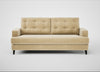Mistral 3 Seater Sofa Smart Luxe Velvet Biscuit / Black