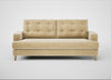Mistral 3 Seater Sofa Smart Luxe Velvet Biscuit / Natural