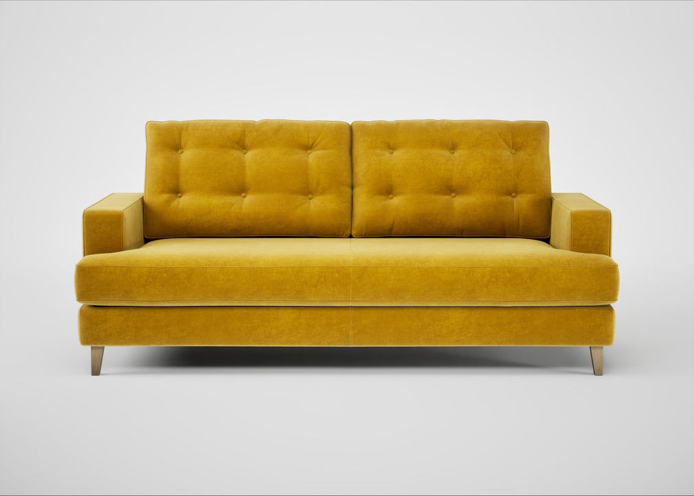 Mistral 3 Seater Sofa Smart Luxe Velvet Canary / Natural