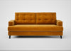 Mistral 3 Seater Sofa Smart Luxe Velvet Cognac / Black