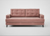 Mistral 3 Seater Sofa Smart Luxe Velvet Dusky Pink / Black