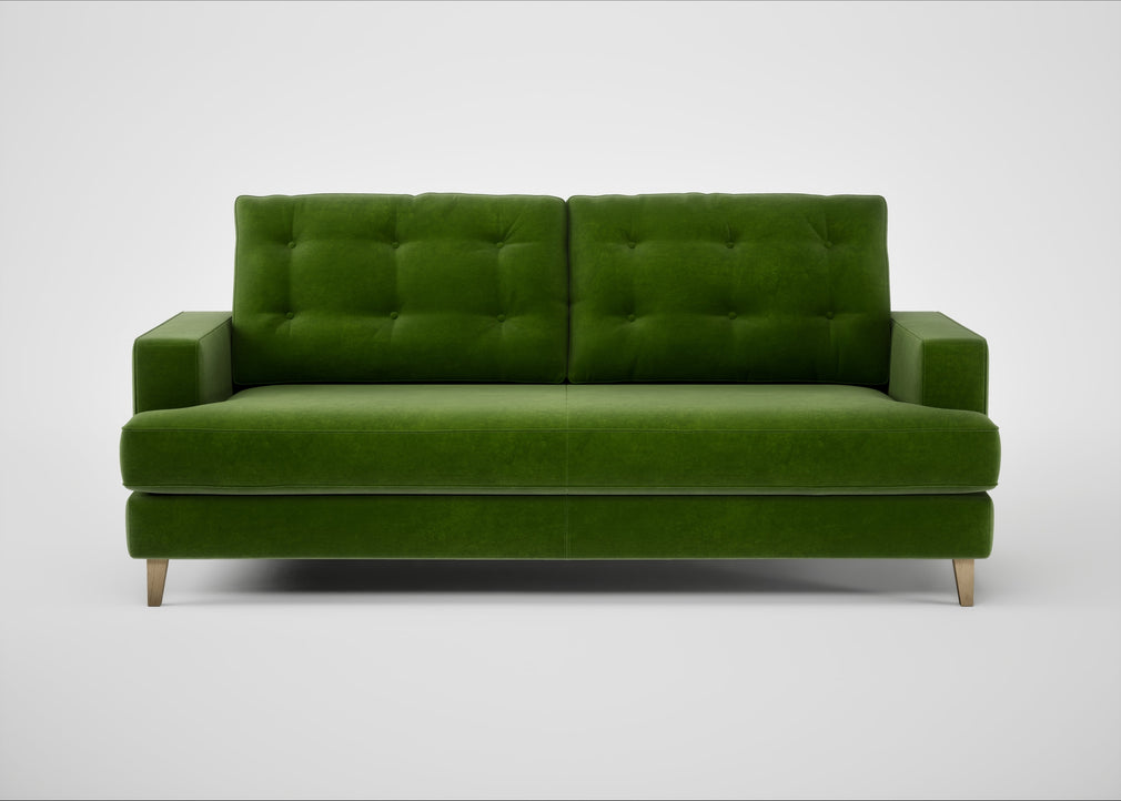 Mistral 3 Seater Sofa Smart Luxe Velvet Grass / Natural
