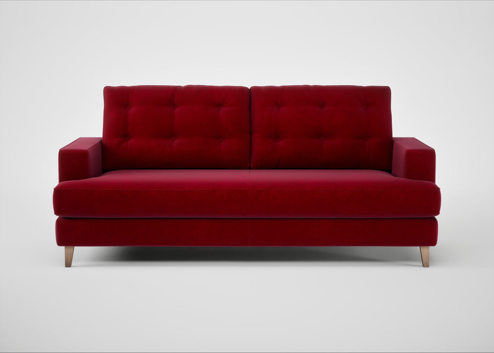 Mistral 3 Seater Sofa Smart Luxe Velvet Mulberry / Natural