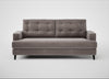 Mistral 3 Seater Sofa Smart Luxe Velvet Mushroom / Black