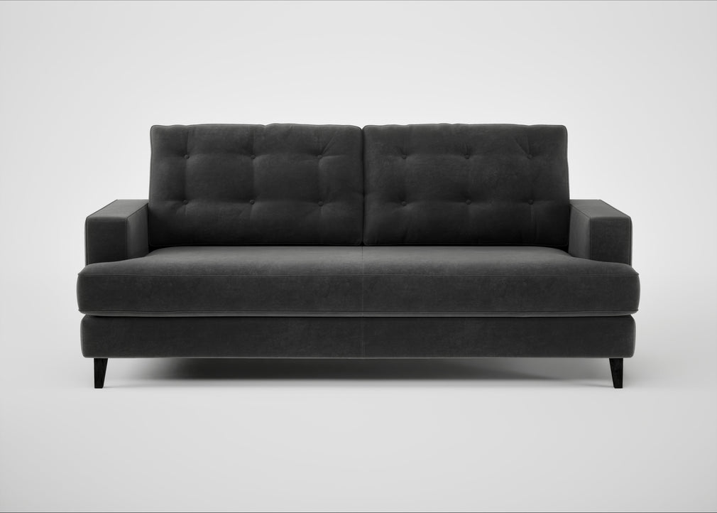 Mistral 3 Seater Sofa Smart Luxe Velvet Nickel / Black