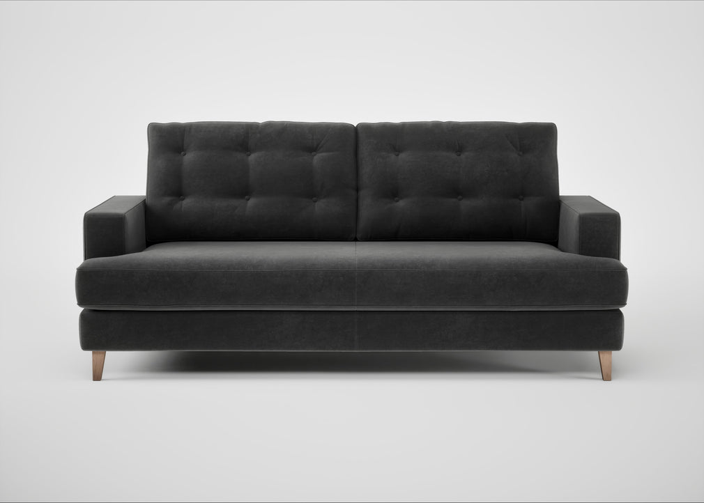 Mistral 3 Seater Sofa Smart Luxe Velvet Nickel / Natural