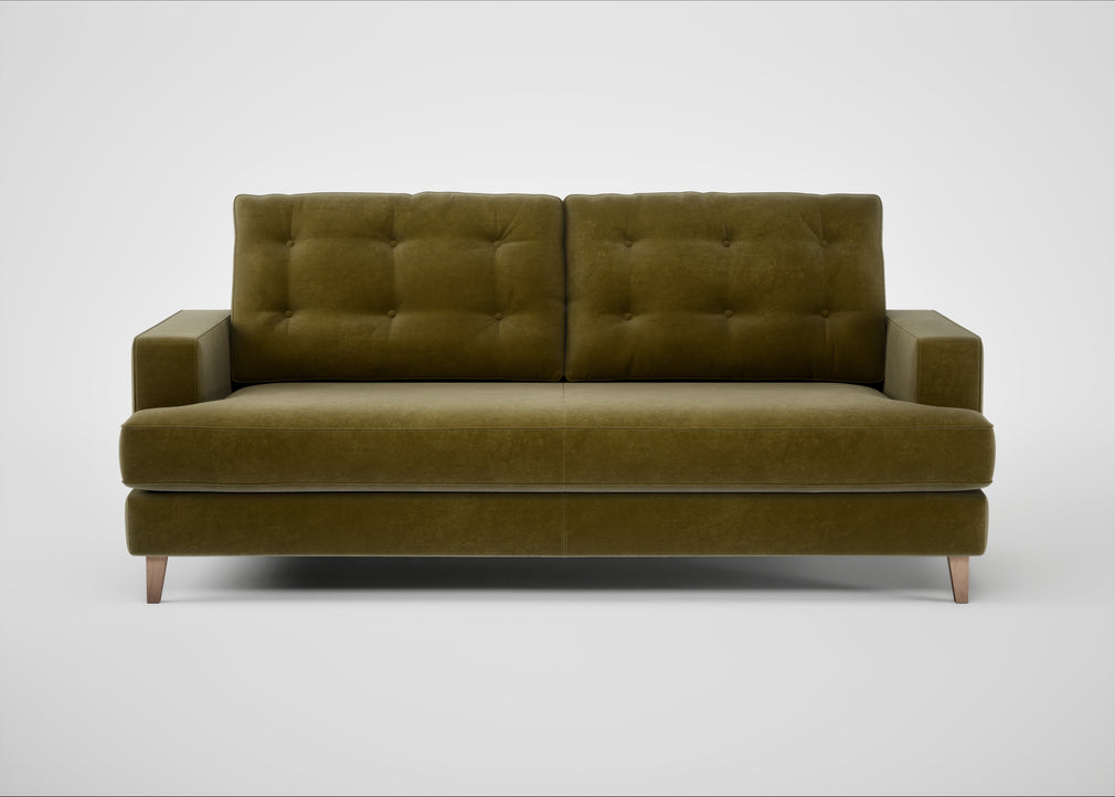 Mistral 3 Seater Sofa Smart Luxe Velvet Peridot / Natural