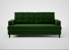Mistral 3 Seater Sofa Smart Velvet Forest / Black