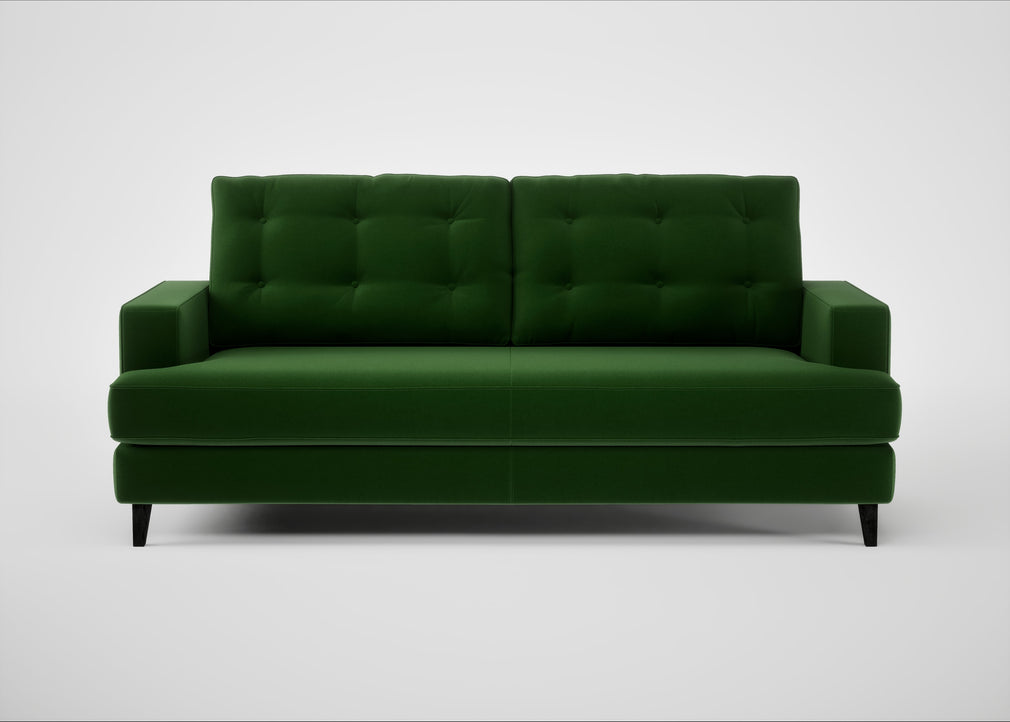 Mistral 3 Seater Sofa Smart Velvet Forest / Black