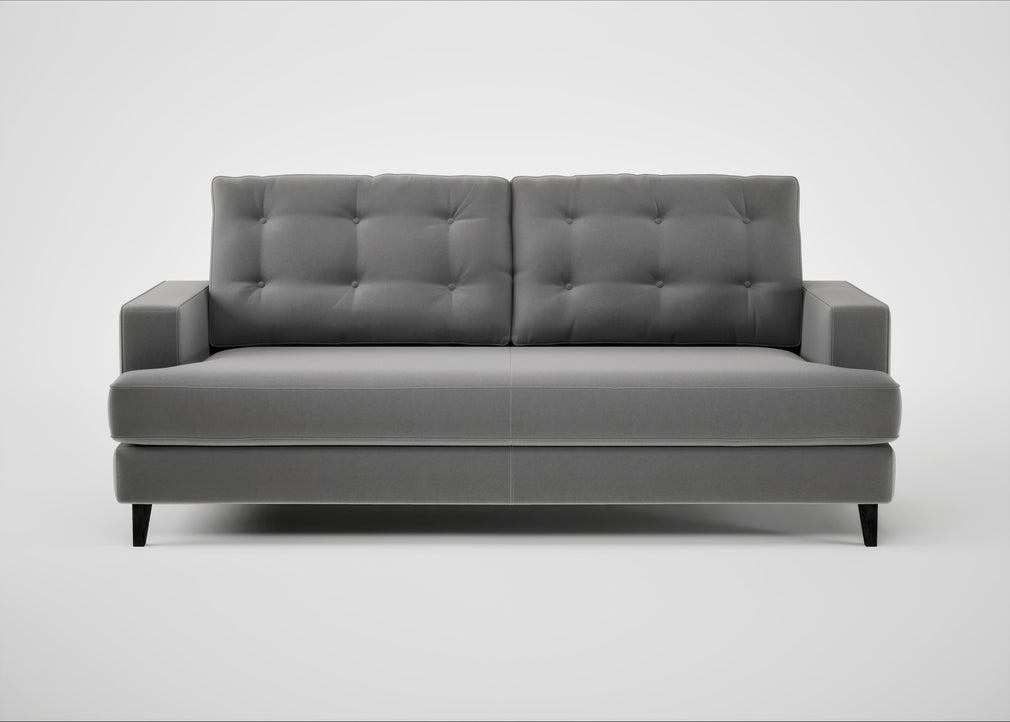 Mistral 3 Seater Sofa Smart Velvet Mercury / Black