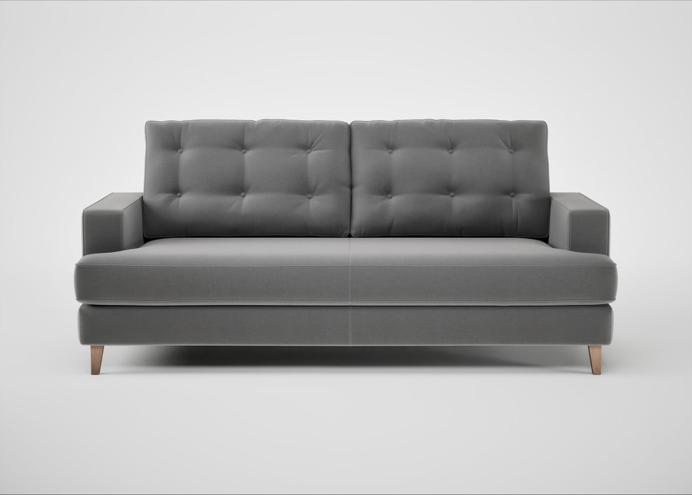 Mistral 3 Seater Sofa Smart Velvet Mercury / Natural