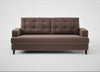 Mistral 3 Seater Sofa Smart Velvet Mouse / Black