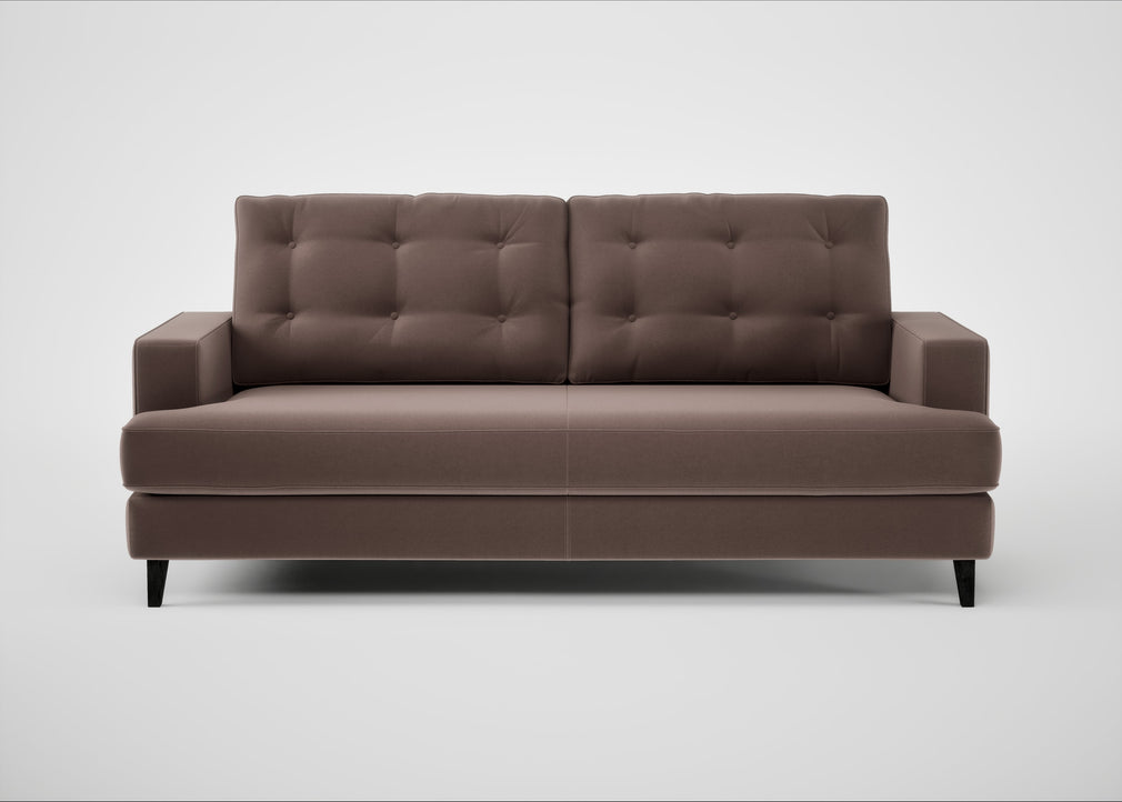 Mistral 3 Seater Sofa Smart Velvet Mouse / Black