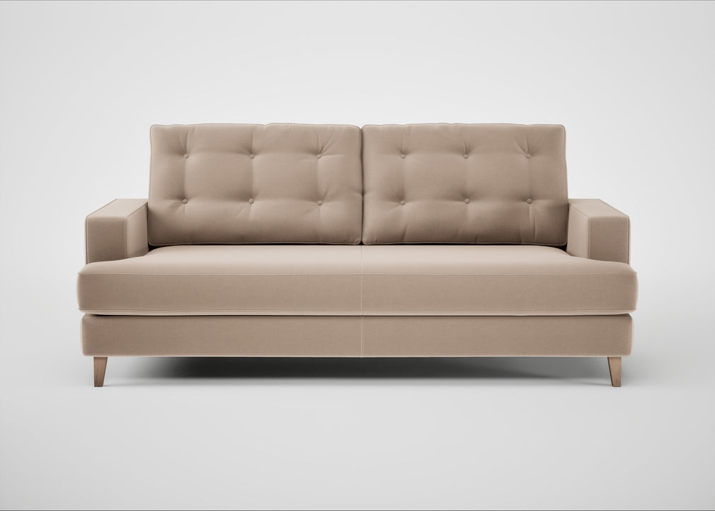 Mistral 3 Seater Sofa Smart Velvet Pebble / Natural
