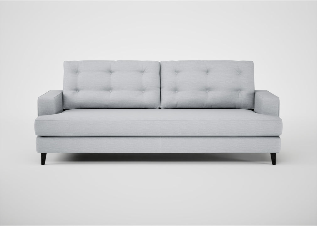Mistral 4 Seater Sofa Broad Weave Tin / Black